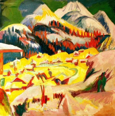 Frauenkirch in Winter by Ernst Ludwig Kirchner